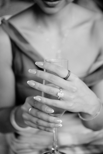 Fuanne wearing her engagement ring